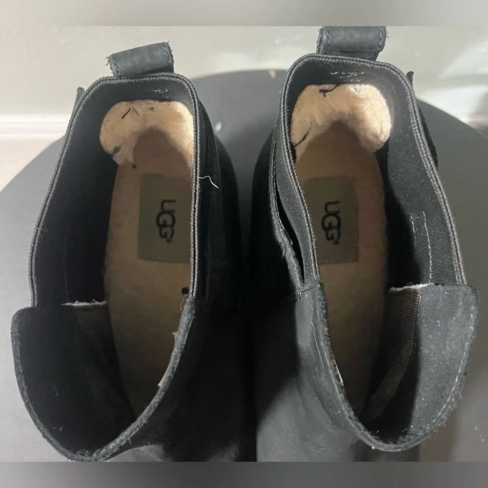 LIKE NEW UGG AUS Women's Indra Wedge Booties Winter Suede Leather Boots - Picture 4 of 11
